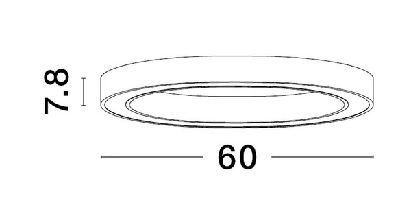 Ledowa lampa sufitowa Milpa LE43277 Luces Exclusivas 40W 3000K czarna