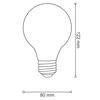 Okrągła żarówka dekoracyjna Vintage Amber 304520 Polux G80 LED 4W E27 bańka 350lm 230V biała ciepła