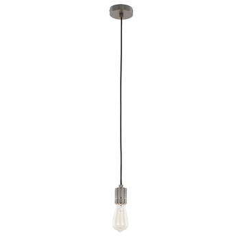 Wisząca LAMPA industrialna CASA DS-M-010 MATT BLACK Italux metalowa OPRAWA przewód zwis loft oprawka czarna matowa