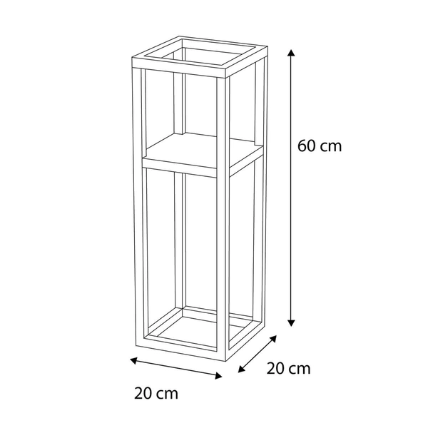 Metalowy stojak na kwiaty Kaja Home KS-02 KWIETNIK M Kaja kwietnik czarny