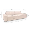 Rozkładana sofa narożna MIA 5900168831797 z funkcją spania