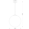 LAMPA wisząca VARUS 15857 Globo OPRAWA kula ball szklana złota przezroczysta