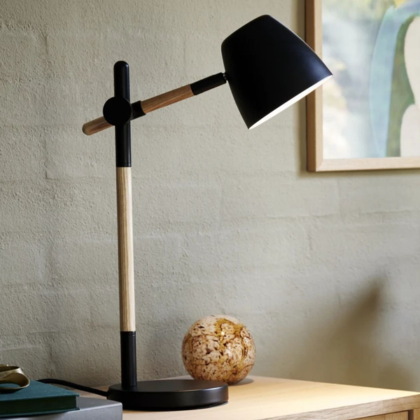 Lampka stołowa z regulacją Theo 2112645003 Nordlux metalowa czarna