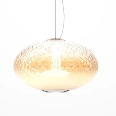 Szklany żyrandol do jadalni Bruma MOD397PL-L12CH2.7K LED 12W 2700K chrom