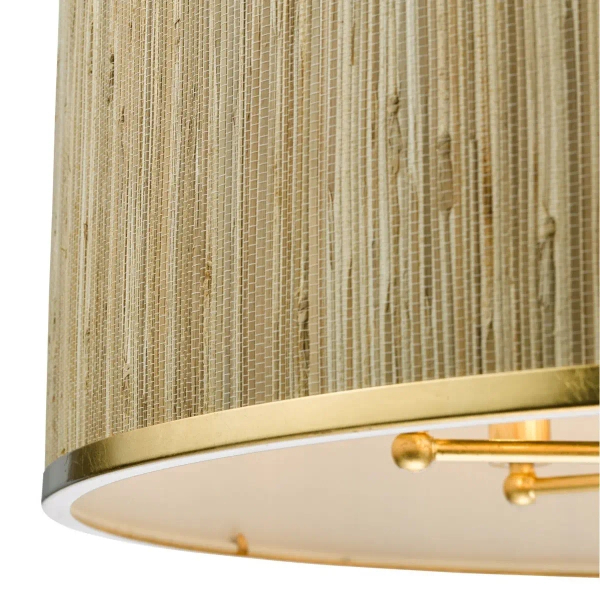 Wisząca lampa hampton Fernella FEN0835 do jadalni trawa morska złoty