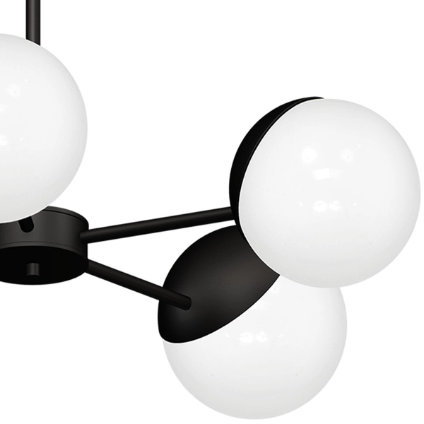 LAMPA sufitowa SFERA MLP8866 Milagro metalowa OPRAWA loftowy plafon kule balls na wysięgnikach sticks czarne białe