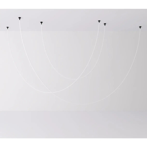 Lampa wisząca wąż ledowy SNAKE MD1021-3 biała czarna metal PVC LED 45W 3000K 3M nad stół
