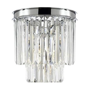 Kinkiet LAMPA ścienna CGHERECHROM COPEL glamour OPRAWA szklana kryształki crystals przezroczysty chrom