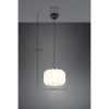 Materiałowa lampa wisząca MADELINE R31971001 do salonu czarny biały
