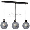 Loftowa LAMPA wisząca OMEGA MLP6531 Milagro okrągła OPRAWA szklany ZWIS kule na listwie czarne przezroczyste