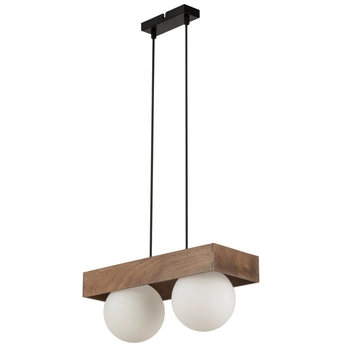 Lampa wisząca Bloom 33664 Sigma podwójna balls drewniana brązowa