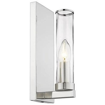 Ścienna LAMPA loftowa OXFORD W01045NI Cosmolight szklany kinkiet tuba do gabinetu przezroczysta