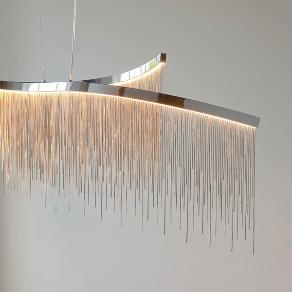 Wisząca lampa nad stół Orphelia 97219 Endon LED 31,2W 3000K wodospad chrom