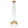 Wielopunktowa lampa zwis Brinley KL-BRINLEY6-BB Kichler przezroczysta mosiądz