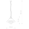 Czarna lampa wisząca Garret 6443 metalowa na łańcuchu do salonu