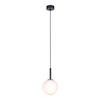 Wisząca lampa modernistyczna Faro K-4885 kulista nad łóżko czarna