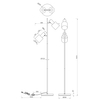 Lampa podłogowa ELIOR DL217419400 Trio z przełącznikiem nożnym beżowa brązowa