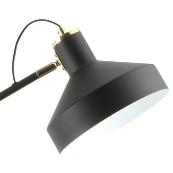 Industrialna Lampa podłogowa A4009-SBK-SBK do czytania złoty czarny