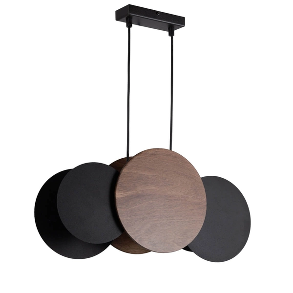 Zwisająca lampa Tola 40893 Sigma monety na listwie brązowa czarna