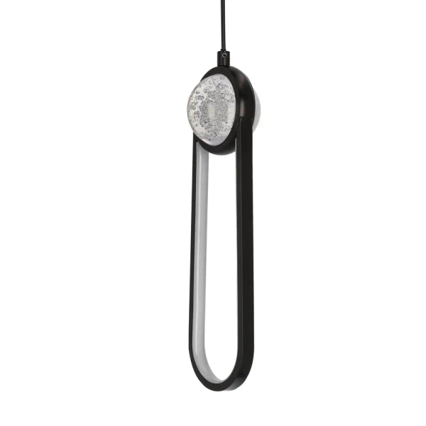 Owalna lampa wisząca Lacrima 31-35585 LED 15W 3000K nad stół czarna