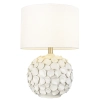 Ceramiczna lampa stołowa Kotor T01030BR-WH biała mosiądz