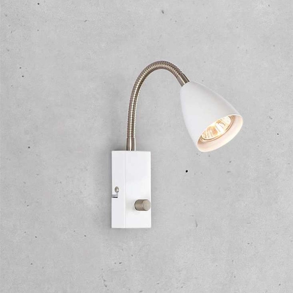 Kinkiet LAMPA ścienna CIRO 107410 Markslojd regulowana OPRAWA metalowa reflektorek na peszlu biały