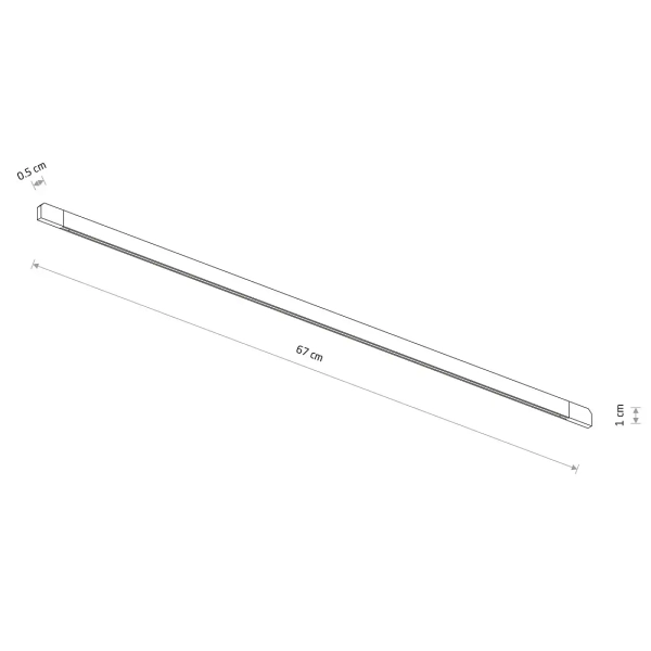 Liniowa lampa szynowa 1-obwodowa 11717 LED 6W 3000K czarna