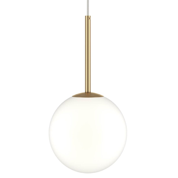 Lampa wisząca do sypialni Basic Form MOD321PL-01G3 kula biała złota