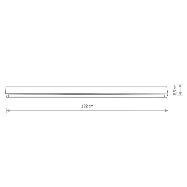 Sufitowa lampa do kuchni STRAIGHT 7600 Nowodvorski LED 22W stal czarna biała