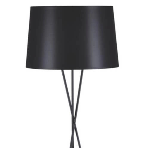 Salonowa lampa podłogowa Remi K-4353 z abażurem czarna