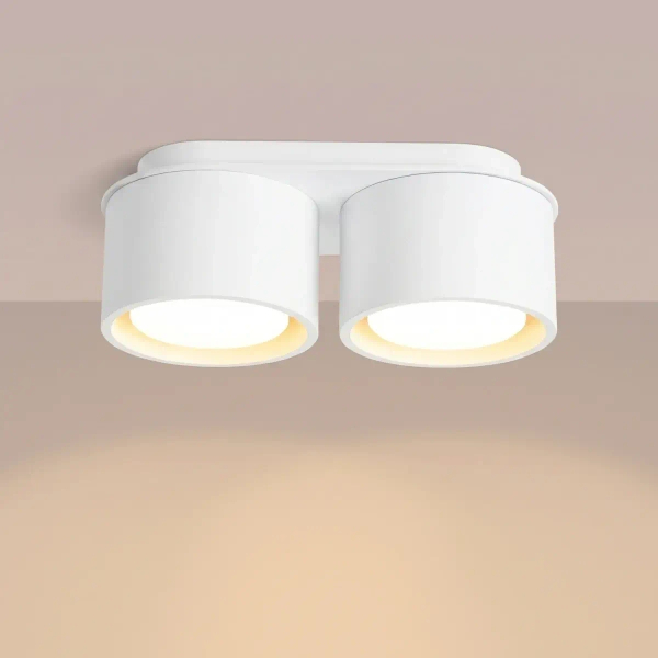 Podwójna lampa sufitowa MODO biała SL.2435 2xGx53 tuba downlight