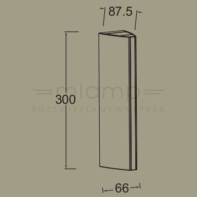 Kinkiet LAMPA elewacyjna LEO 5192701335 Lutec metalowa OPRAWA ścienna LED 14W 3000K podłużna IP54 szara