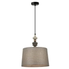 Wisząca lampa kuchenna Nerom PND-22374B-BK Italux z abażurem szary czarny