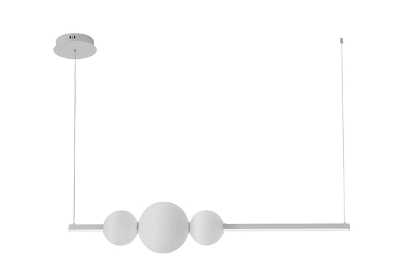 Wisząca lampa sypialniana Sandra LED 48W 3000K nad łóżko biała