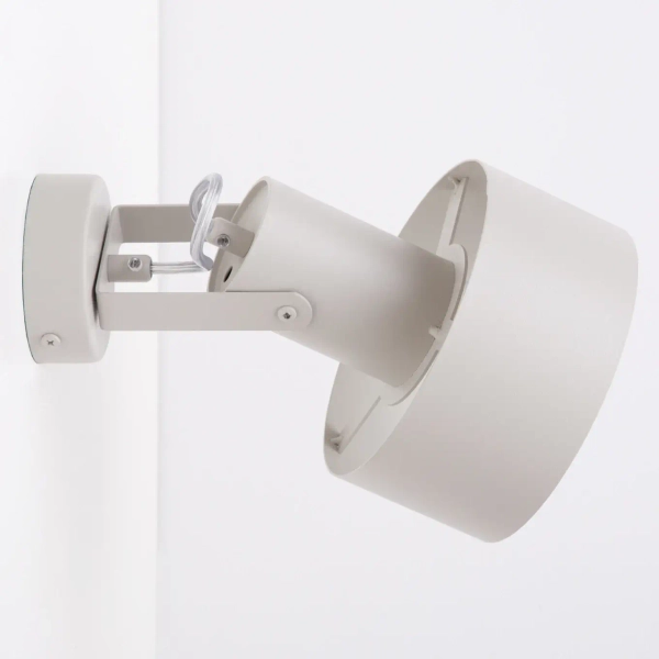 Regulowana ścienna lampa Rif 41440 do sypialni beżowy szary