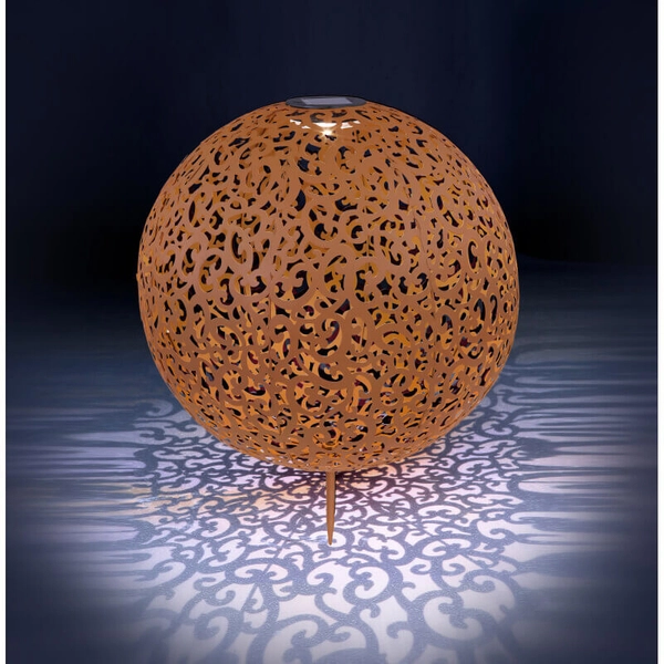 Lampa ogrodowa Solar 33745R Globo LED 0,12W 3000K ball IP44 miedziana