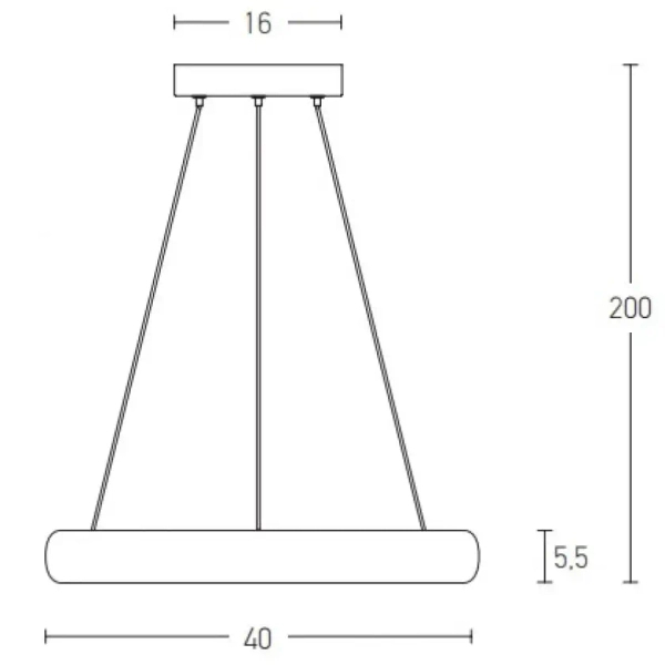 Pierścieniowa wisząca lampa 2045 LED 32W 3000K do przedpokoju biały