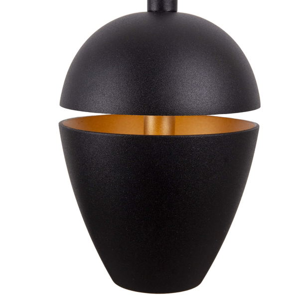 Wisząca lampa loftowa Cometshine P0471 LED 8W 3000K do holu czarna złota
