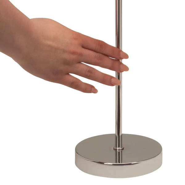 Stołowa lampka nocna Kasha 94874/05 dotykowa chrom biała
