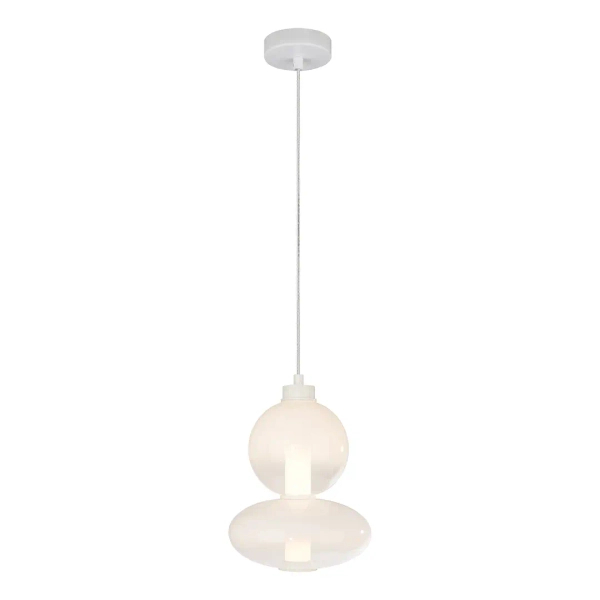 Zwisowa lampa do salonu DAPHNE ML0862 LED 12W 3000K biała złota