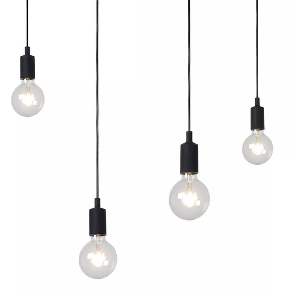 Wisząca lampa industrialna Fix Multiple pająk czarny