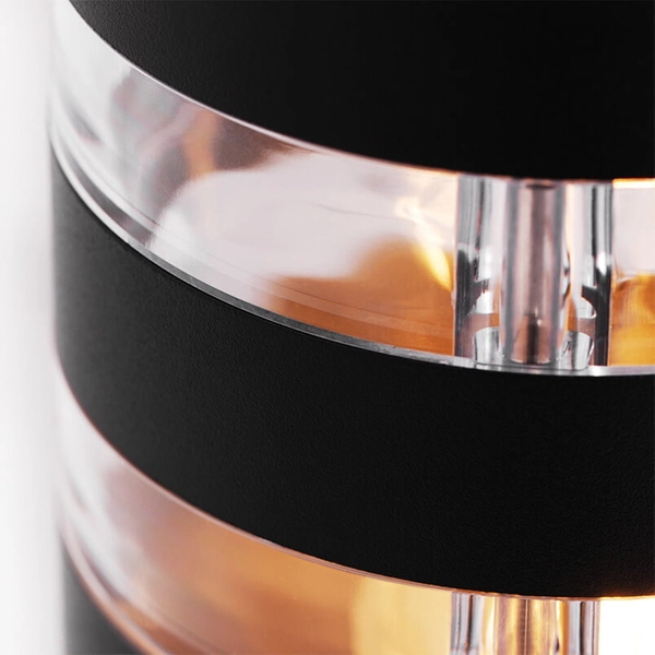 Lampa ogrodowa słupek Solin K-8206 Kaja IP44 tuba metalowy czarny