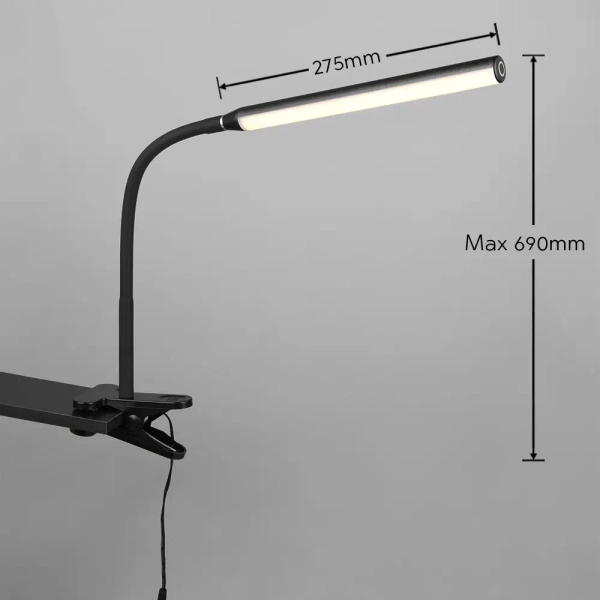 Regulowana lampa na klips NEVADA R57941132 LED 5W 3000-5000K czarny