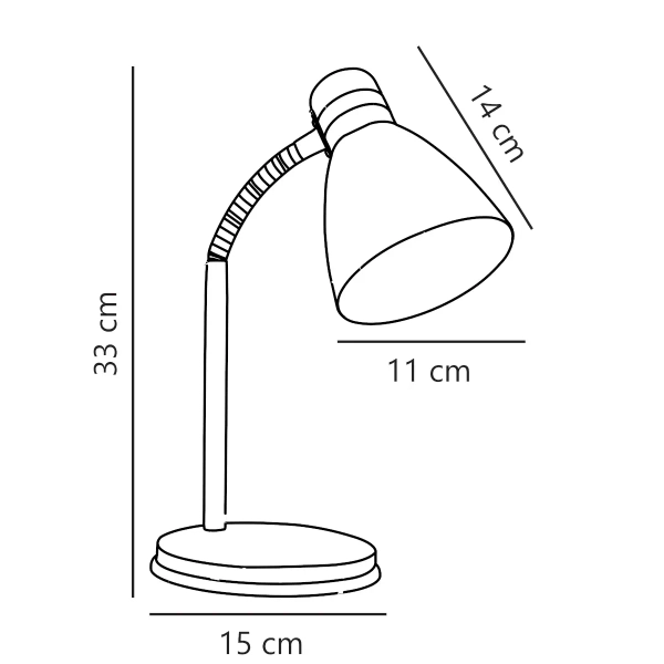 Biurkowa lampka na peszlu Cyclone 73065003 do gabinetu czarny