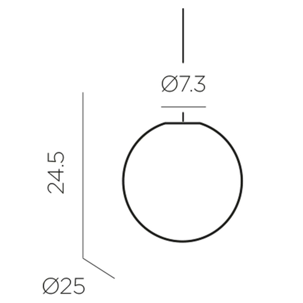 Okrągła lampa wisząca Pianeta LUMPIA025XXHBNW IP44 2800-6500K biała