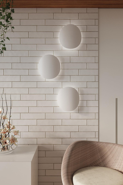LAMPA ścienna SL.0934 metalowa OPRAWA kinkiet kamień biały