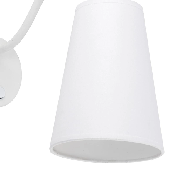 Lampa ścienna na peszlu Wire 2445 TK Lighting z włącznikiem białą