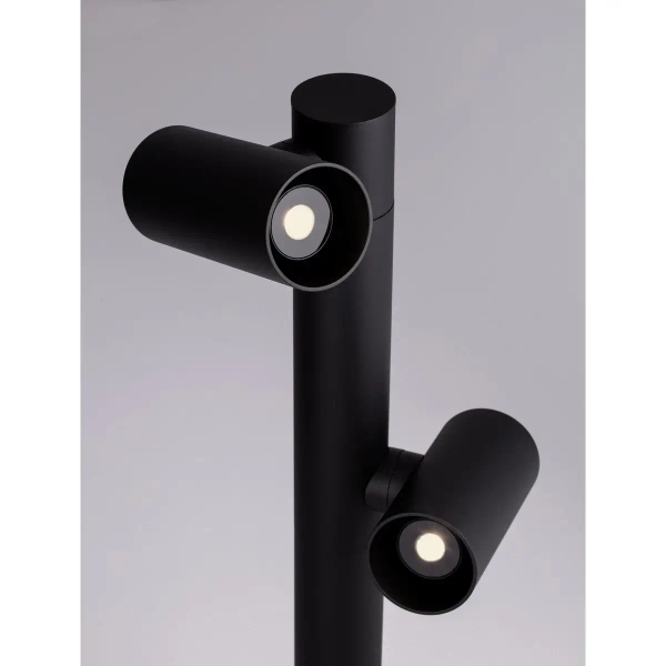 Stojąca lampa podwójna na taras MALONZO LE75160 LED 13W 3000K IP65 czarna