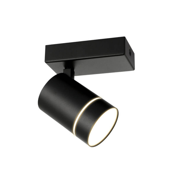 Kierunkowa lampa sufitowa Selma tuba LED 5W 4000K do holu czarna