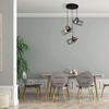 Wisząca LAMPA industrialna ANTOIN PND-2445-3-BK Italux druciana OPRAWA metalowy ZWIS kaskada klatki czarne brązowe